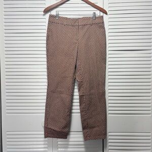 Ann Taylor Womens Stretch Cotton Orange (Multi-Colored) Curvy Capri Pants Size 2